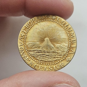 1787 Brasher Doublon The Coin Minted en New York The most expensive Rare Us Coins  / Gold Effect
