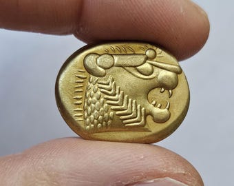 Ancient Greek Lydia Lion Coin, Third Stater / Handcrafted Reproduction