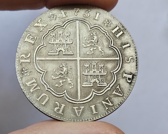 Spanish Coin 8 Reales 1731 Philippus V / Restrike / Collectible Coin Gift