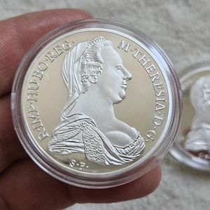 Thaler Coin Silver Plated Maria Theresa Austria Coin Collectible Perfect Gift Coin For Him Coin For Collectors Type Dollar Morgan Coin