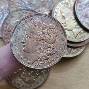 SELTENE Münze USA Morgan Dollar 1878 Glatte Rückseite Kupfermünze Geschenkte Münzsammelmünzen Silbermünze Münze für magisches Münzgeschenk