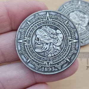 RARE USA Morgan Dollar 1893 Skull Face Morgan Gifted Coin Collection Coins Silver Coin Magic Coin Gift Coin