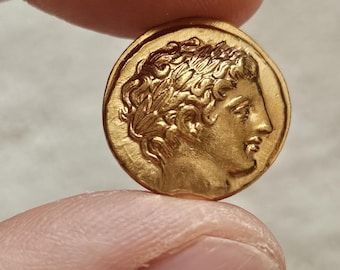 Ancient Greek Apollo Coin, Museum Quality / Restrike / Handcrafted Reproduction