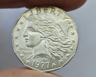 Us Coin One Dollar Liberty 1977 United States Of America / Restrike