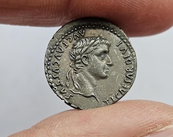 Rare Roman Denarius of Tiberius, Ancient Coin, Museum Quality / Restrike / Handcrafted Reproductions