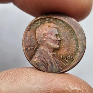 Amerikanskt mynt 1909 S En cent Lincoln-fel Vetecent San Francisco Återinförande Samlarobjekt Gåva Mynt