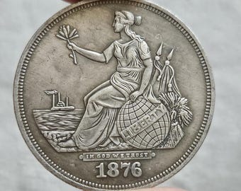 Us Coin 1876 Rare Trade One Dollar / Restrike for Collectors