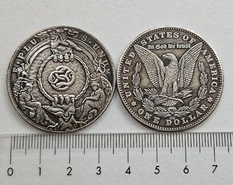 Rare USA Morgan Dollar Heaven and Hell Morgan CC Gifted Coin Collection Coins Coin for Magic Gift Coin