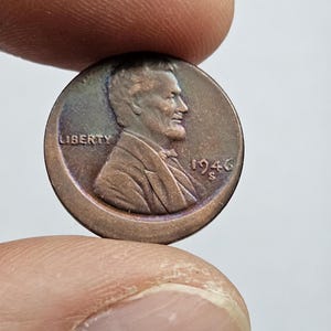 Amerikanskt mynt 1946 Sällsynt encentsmynt med Lincoln-fel, vetecent, San Francisco Restrike, samlarobjekt, gåva