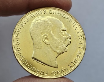 Collector's Coin 100 Koronas Austria 1915 / Gold Plated