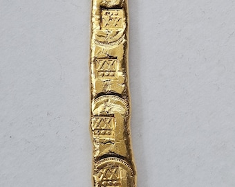 Pirate Shipwreck Cast Spanish Ingot 1622 Our Lady of Atocha Gold Plated Bar for Collectors Gifted Coin Collectibles