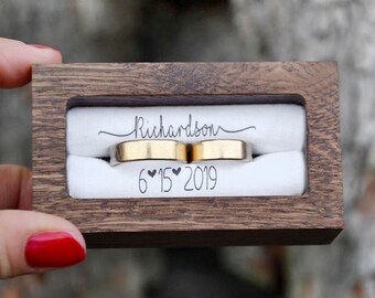 Personalized ring bearer box ,wedding box, wedding ring box,ring bearer pillow alternative ,ring holder, wedding box,personalised rings PR13