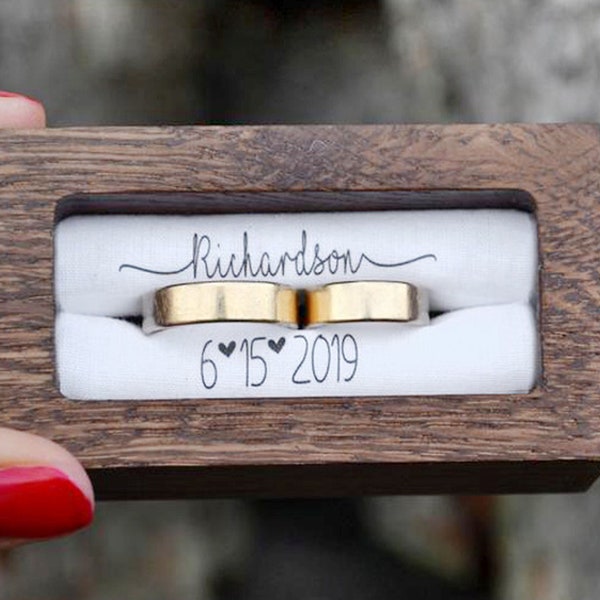 Personalized ring bearer box ,wedding box, wedding ring box,ring bearer pillow alternative ,ring holder, wedding box,personalised rings PR13