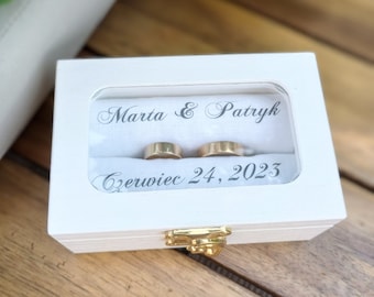 Personalized ring bearer box ,wedding box, wedding ring box,ring bearer pillow alternative ,ring holder, wedding box,personalised rings PD20