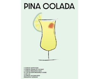 Piña Colada - Cóctel Póster