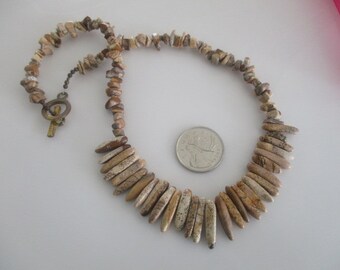 Egyptian Shard Picture Jasper Fan Necklace