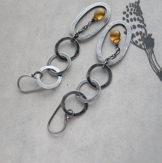 Items similar to Fine Silver Loop Earrings on Etsy