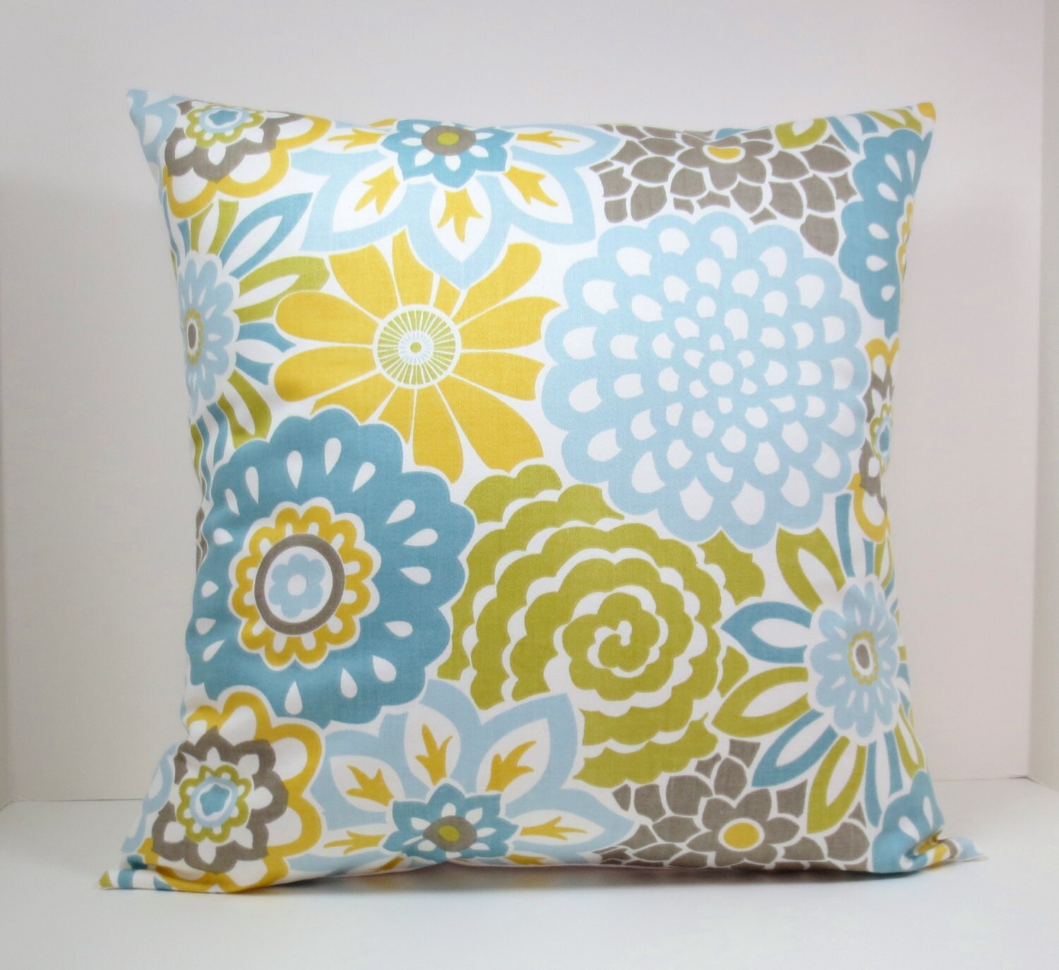 Waverly Blooms decorative throw pillow cover 18 x18 inches Etsy