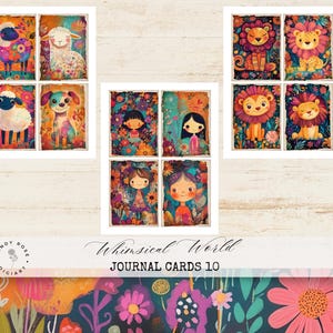 Cartes éphémères fantaisistes, impression numérique originale, carte postale de scrapbooking colorée, créations colorées à imprimer, carnets papillons indésirables