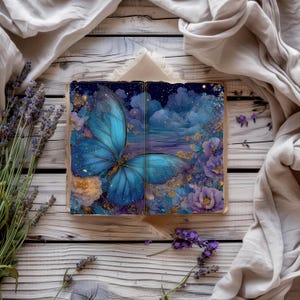 Butterfly Junk Journal Papers, Lavender Scrapbook, Rustic Journal, Floral Stars Papercraft, Fantasy Ephemera, Magical Butterfly Collage