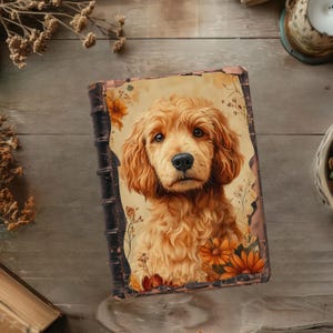 Herbst Hund Junk Journal Kit, Herbst Scrapbook Papier, Rustikales Journal, Französische Bulldogge Collage Sheet, Goldendoodle Ephemera, Welpe Decoupage