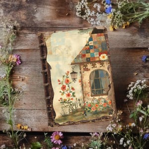 Vintage patchwork junk journal papers, bloemen cottage plakboekpapier, rustiek dagboek, papercraft, patchwork ephemera, collagevel