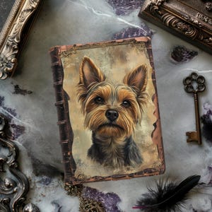 Dog Junk Journal Kit, vintage plakboek, rustiek dagboek, yorkshire terriër papercraft, puppycollage, hondenprintables, hond decoupage