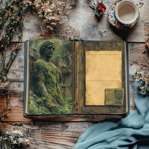 Diario basura de la jungla digital, álbum de recortes de exploradores, manualidad de papel con tesoros secretos, diario rústico, efímeras antiguas, imprimibles de aventuras en el bosque