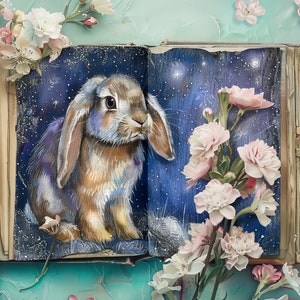 Journal des déchets de la forêt enchantée, papiers de scrapbooking cerf, journal rustique lapin, créations en papier, éphémères renard fantastiques, collage de chouettes magiques