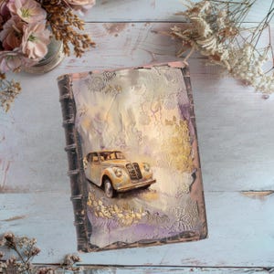 Papéis de diário de casamento digital lavanda, 36 páginas de scrapbook desgastadas, artesanato em papel para impressão, diário rústico, itens efêmeros de casamento lilás