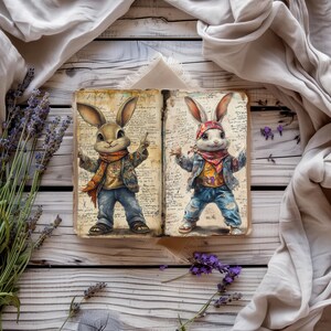 Diario hippie, papel imprimible con animales extravagantes, papel de álbum de recortes colorido, diario rústico, efímera boho, hoja de collage boho