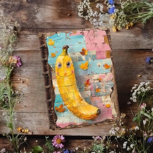 Papiers fantaisistes pour carnet de bord, Pages de scrapbooking fruits originaux, créations de papier banane, journal rustique citron, éphémères poire, feuille de collage orange