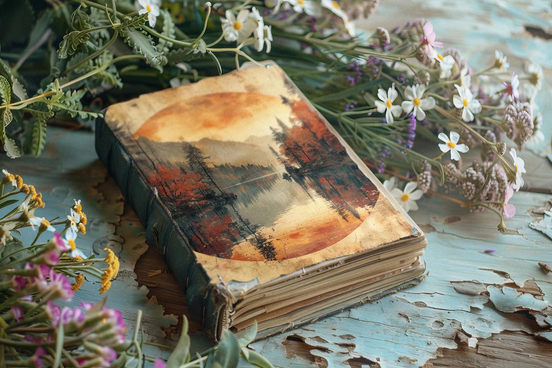Landscape Junk Journal Pages, Vintage Scrapbook Papers, Countryside ...