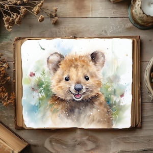 Australien Junk Journal, Wombat Scrapbook Bundle, Koala Rustikales Journal, Papierwesen, Känguru Ephemera, Blauer Zaunkönig Collage, Opossum Papiere