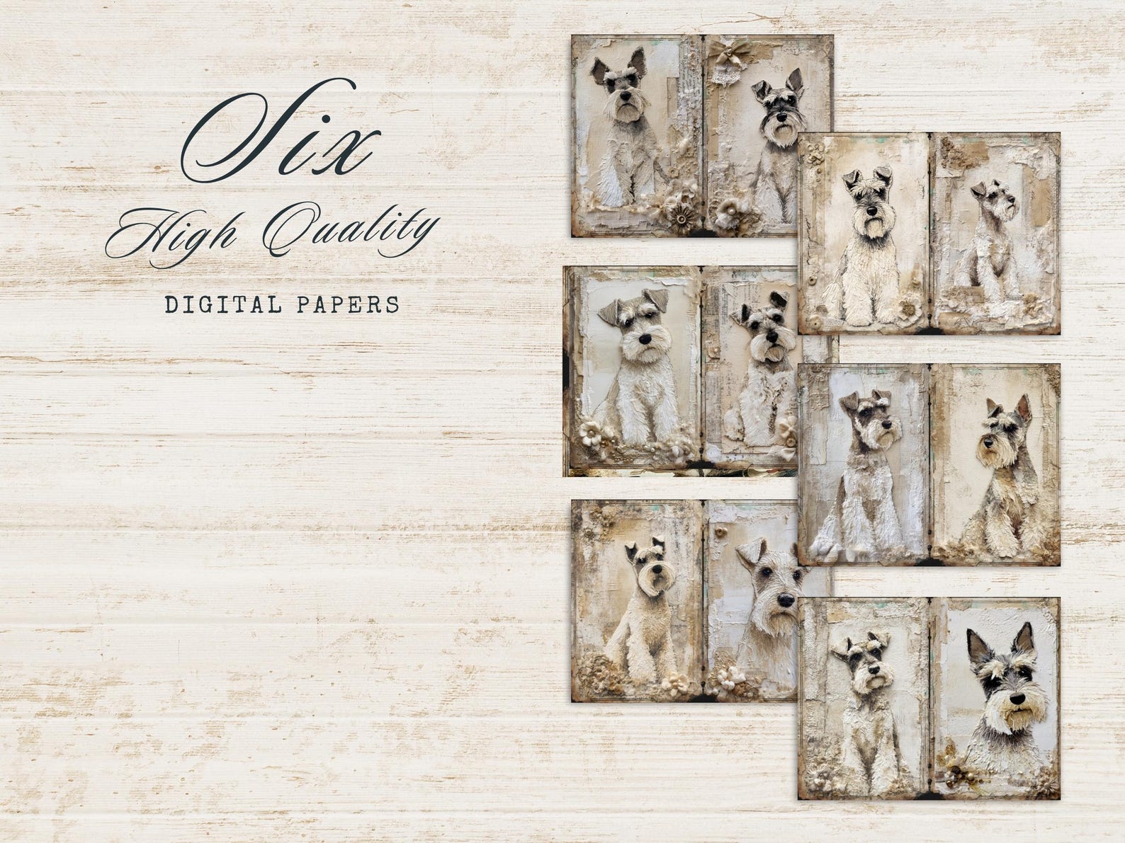 Photo inspiration: Visual Reference: Junk Journal Pages Dogs Vintage Scrapbook Papers Rustic Journal