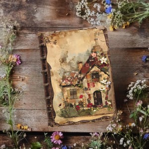 Vintage patchwork junk journal papers, bloemen cottage plakboekpapier, rustiek dagboek, papercraft, patchwork ephemera, collagevel