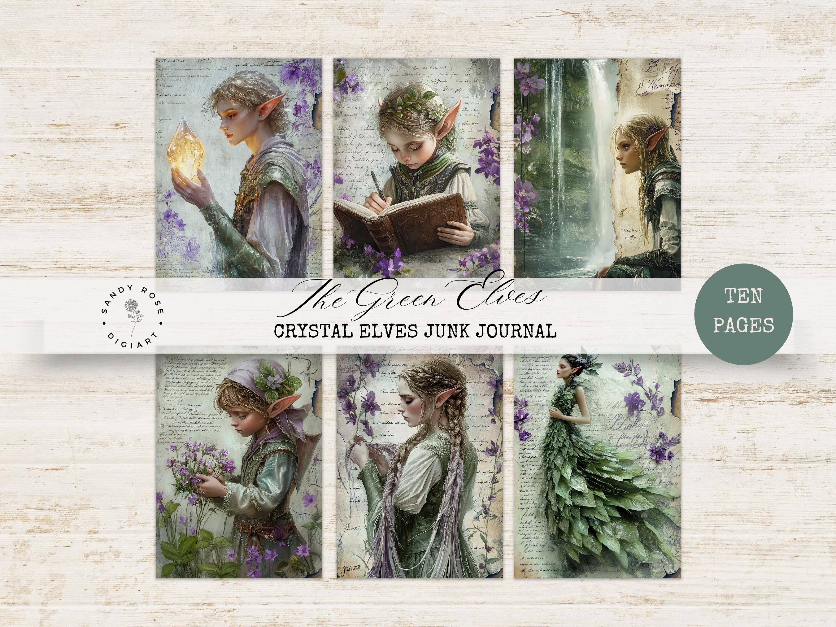 Elven Junk Journal, Fantasy Forest Scrapbook Papers, Rustic Journal ...