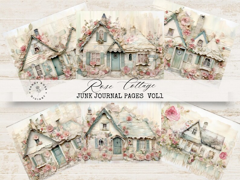 Whimsical Houses for Junk Journal, Vintage Scrapbook Pages, Printable ...