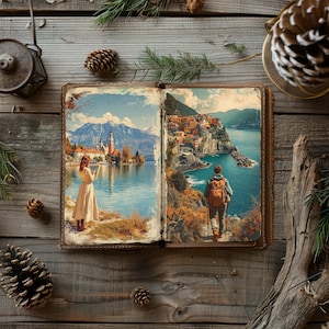 Italy Junk Journal Kit, Venice Rustic Journal, Florence Scrapbook Papers, Paper Craft, Travel Ephemera,  Italian Decoupage, Rome Collage