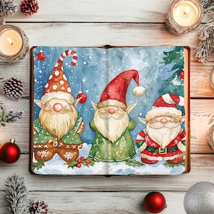 Festive Christmas Junk Journal Printable Pages, Whimsical Snowman Scrapbook Pages, Printable Paper Craft, Xmas Decoupage, Fun Snow Scene