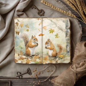 Natur Thema Junk-Journal, Waldtiere Scrapbook-Papiere, Rustikales Journal, Papierhandwerk, Waldtiere Ephemera, Landschaft Collage
