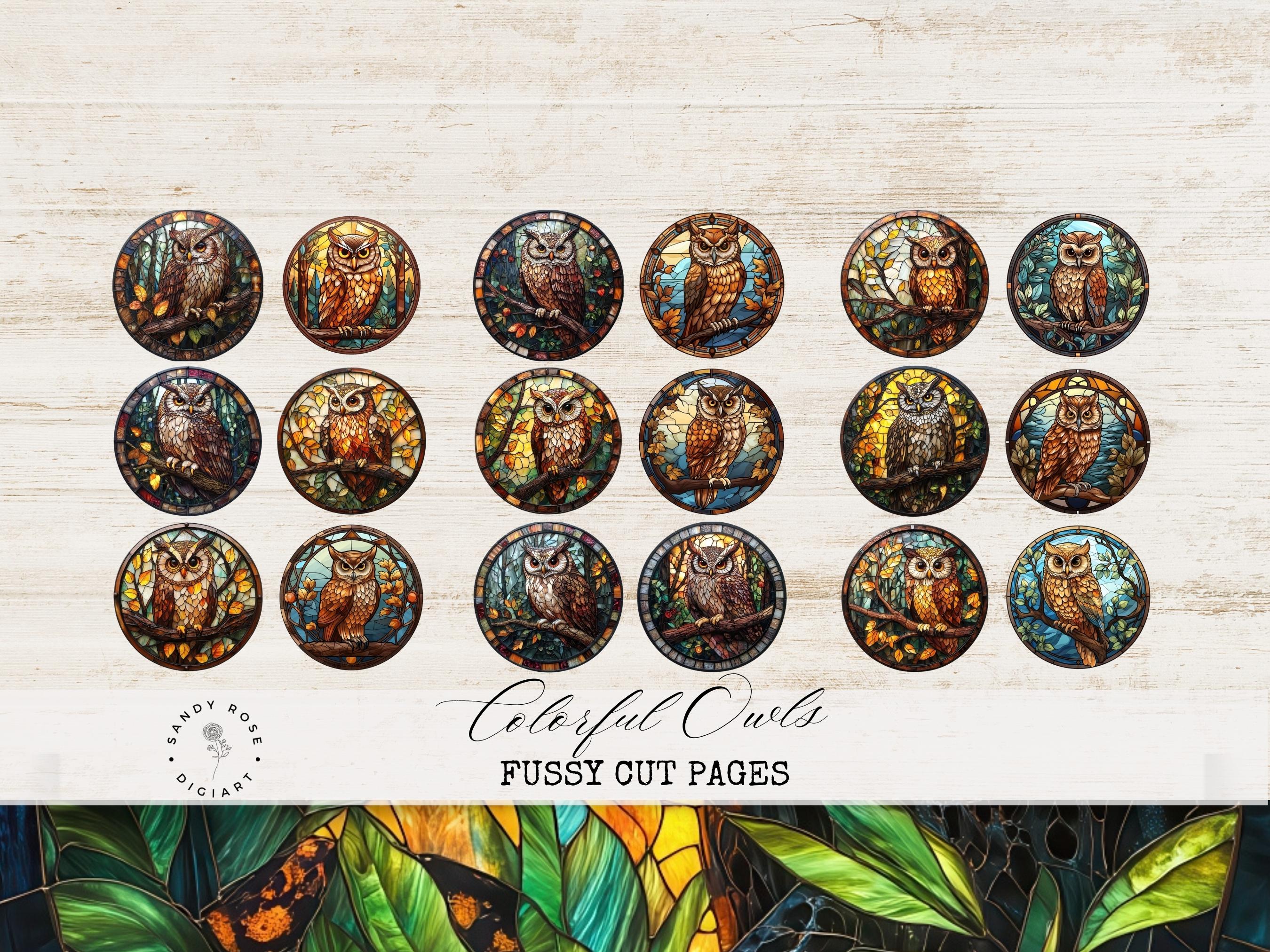 Fussy Cut Birds, Owl Stickers, Birds of Prey Ephemera, Rustic Journal, Owl Decoupage, Chick Collage 