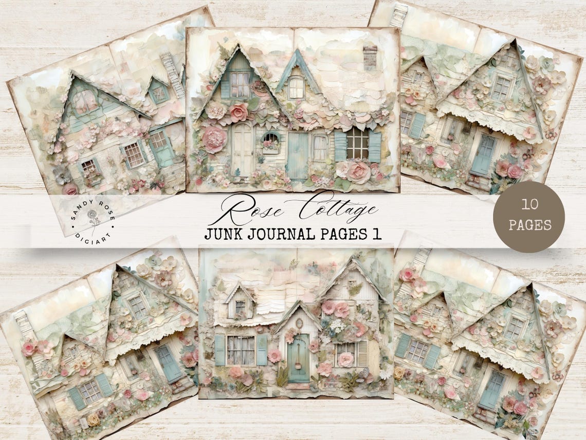 Cottagecore Junk Journal Printable, Vintage Scrapbook Pages, Printable ...