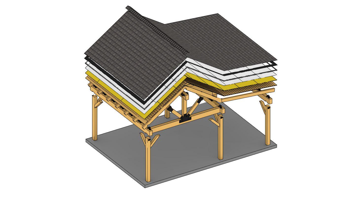 20' X 28' Pavilion Plans | Pole Barn-style Garden Gazebo Blueprints ...