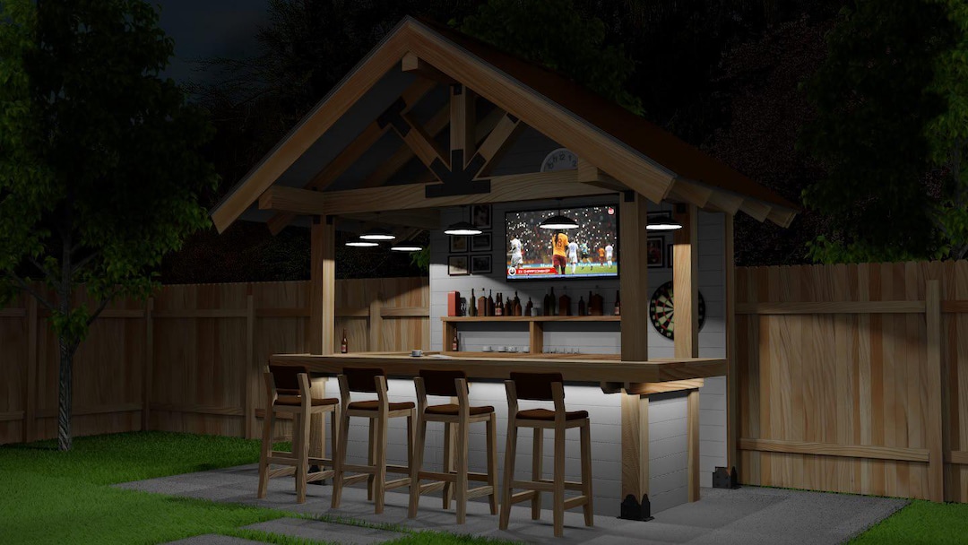 Backyard Design Bar – DIY Patio Furniture Plans for the Ultimate ...