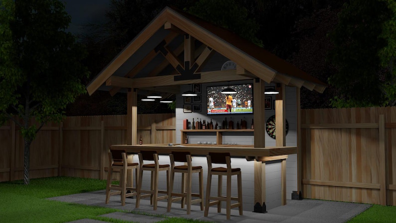 Backyard Design Bar – DIY Patio Furniture Plans for the Ultimate ...