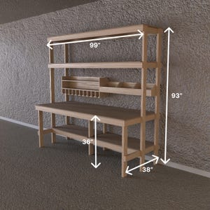 Garage Storage Shelf DIY Plans | Tote Storage Shelf for 27-Gallon Bins | Mobile Workbench & Storage Bin Plans, With or Without Wheels