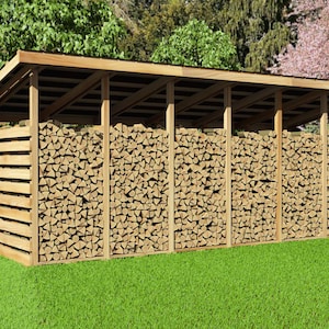 DIY Firewood Shed Plans (8x24 ft) – Printable PDF Guide