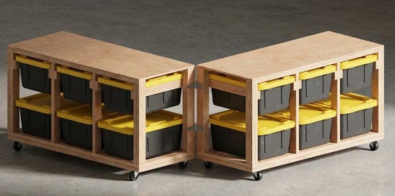 DIY Clam Shell/workbench Project Fits 12 27-gallon Containers - Etsy