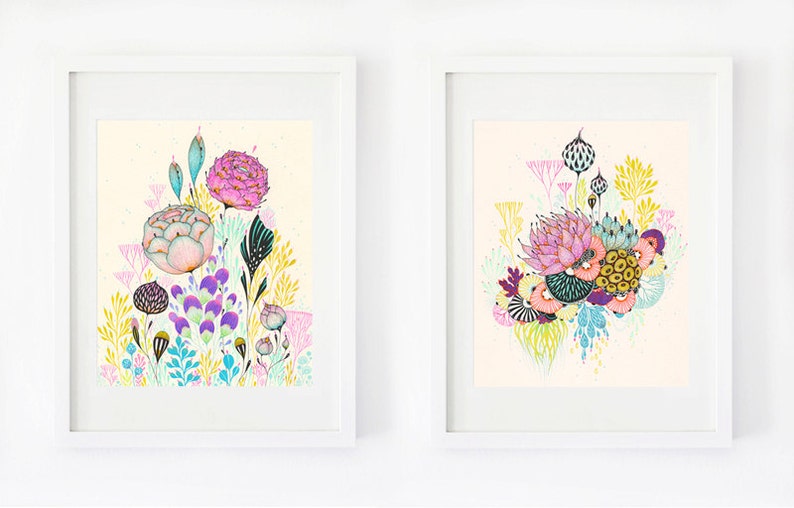 Art Print Botanical Art Print Wall Art Giclee Print Floral Etsy